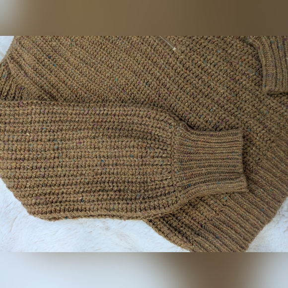 Sezane Nico Turmeric Half Zip Wool Blend Pullover Sweater - Picture 4 of 12